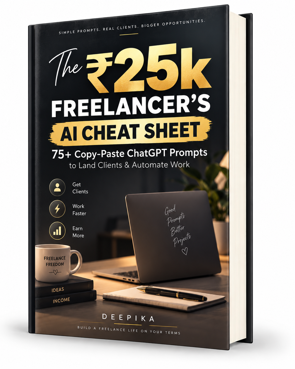 The ₹25K Freelancer’s AI Cheat Sheet | 90 ChatGPT Prompts to Get Clients & Work Faster